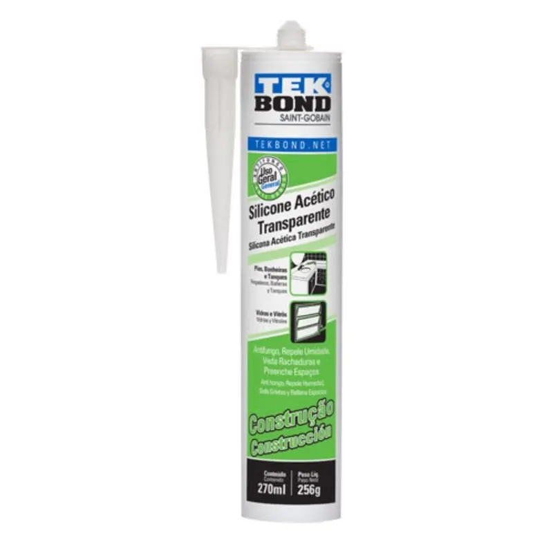 Silicone 256GR Transparente Tekbond