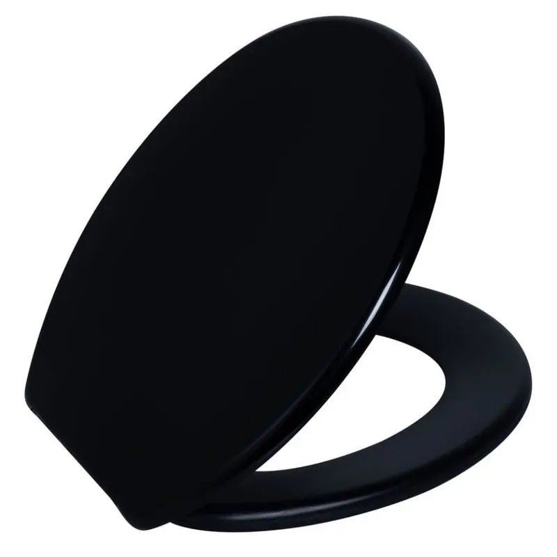 Assento Sanitário Oval Soft Preto 1 Astra