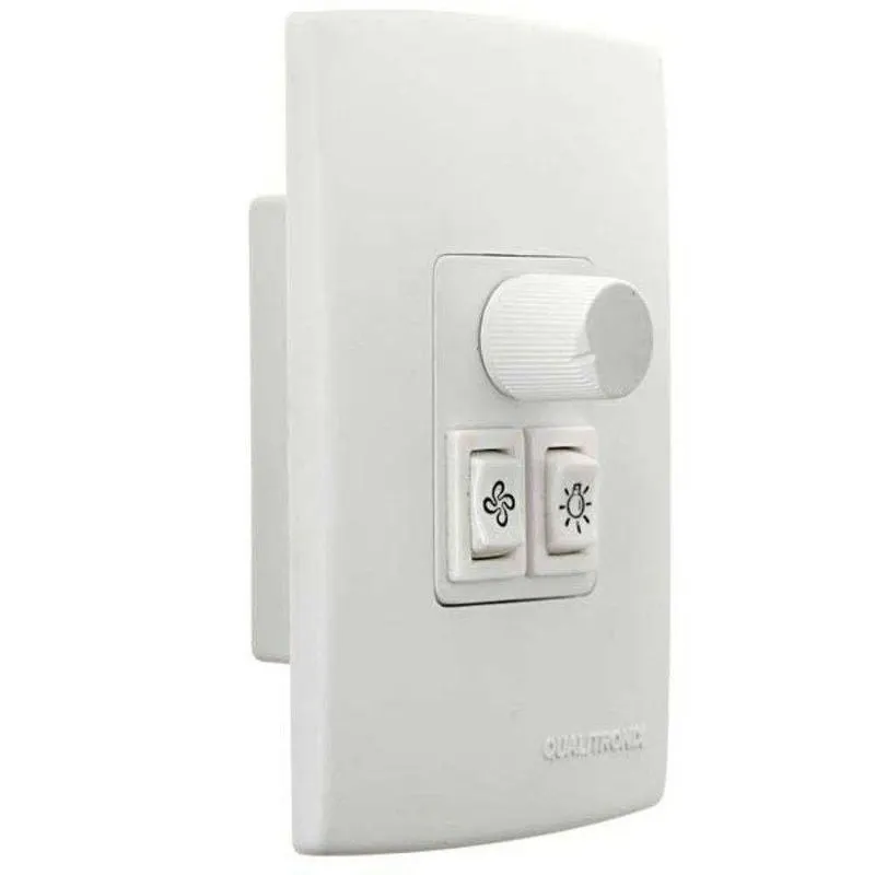 Controle para Ventilador de Teto 1L Rotação Branca Qualitronix