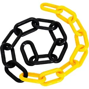 Corrente Elo Plástica 10MM Amarela/Preta com 25M