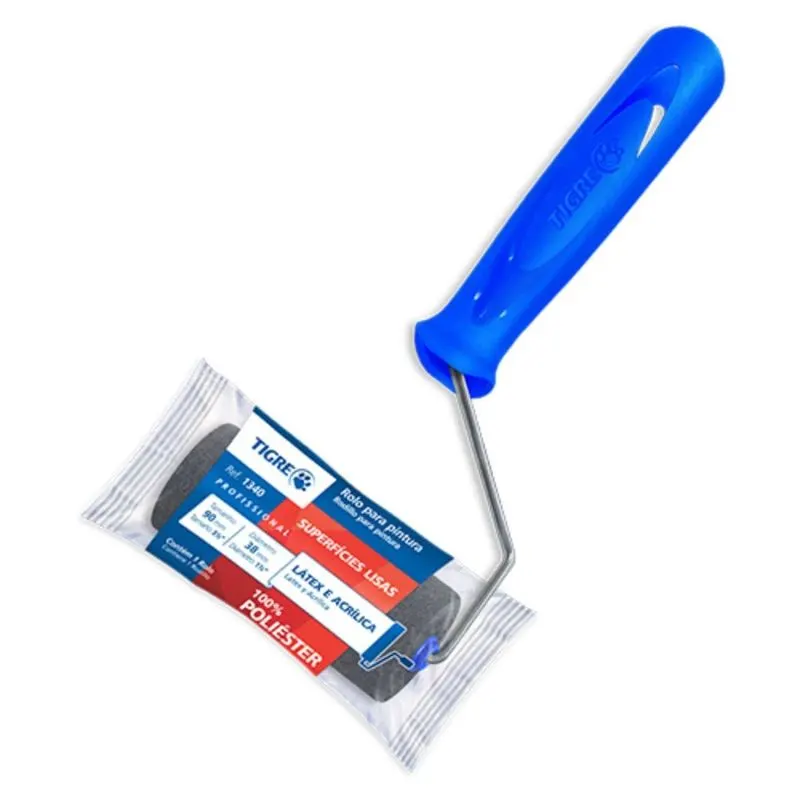 Rolo de Espuma 9CM Cinza com Cabo 1340 Tigre