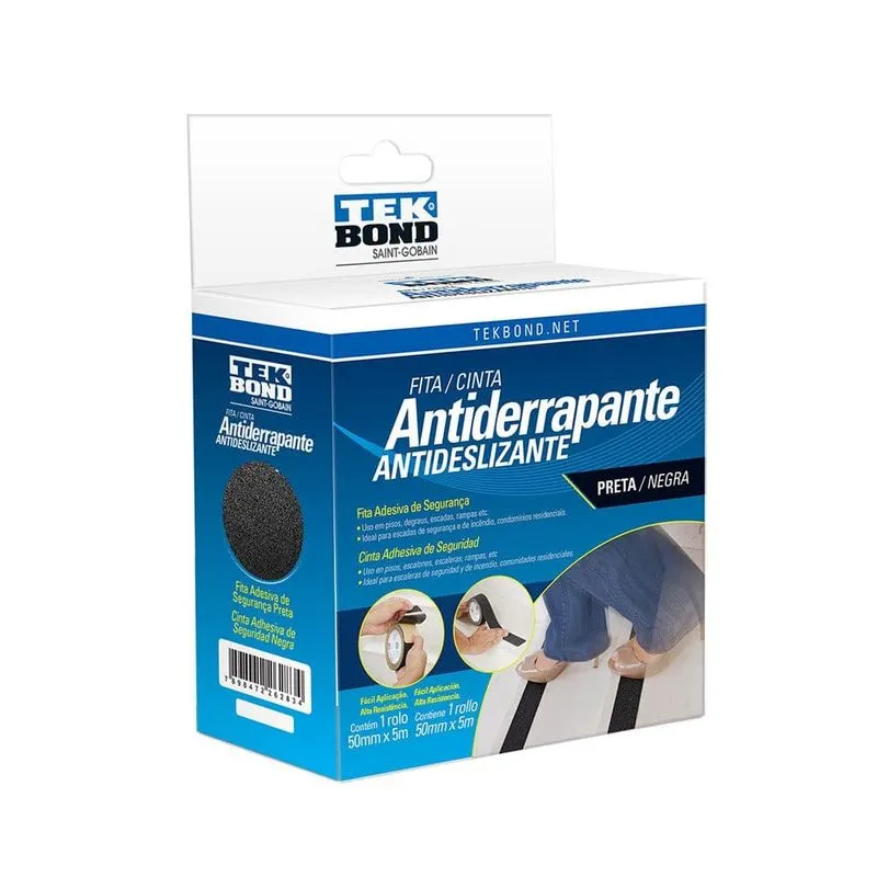 Fita Antiderrapante Preta 50MMX5MT Tekbond