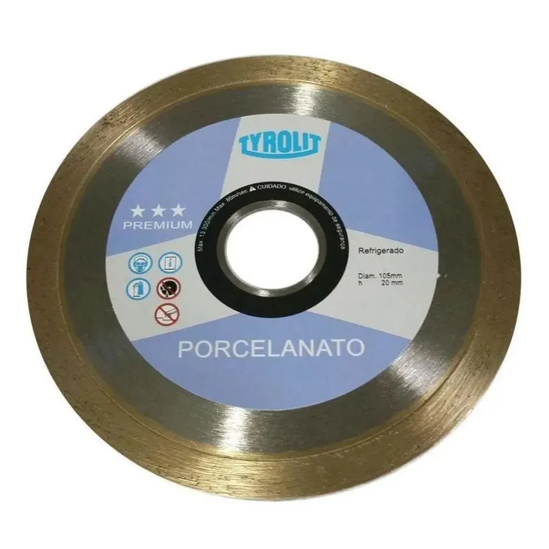 Disco de Corte Diamantado Liso Para Porcelanato 4" 105MM Premium Tyrolit
