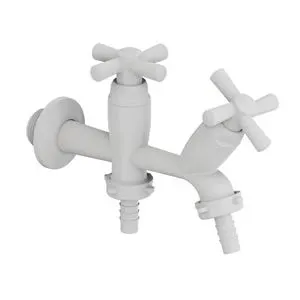 Torneira para Tanque e Máquina Cross Branca 1/2" e 3/4" Tigre