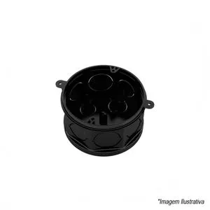 Caixa Para Luz Amarela 4X4 Octagonal Preta Tigre