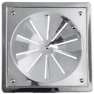 Grelha Quadrada Rotativa 10X10CM Com Caixilho FABRIMAR