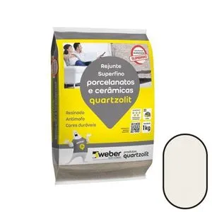 Rejunte para Porcelanatos Branco 1kg Quartzolit