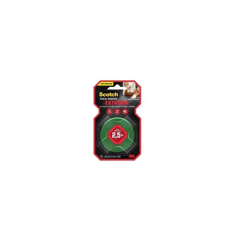 Fita Dupla Face 12MMx1,4M Extreme 2,5Kg Scotch