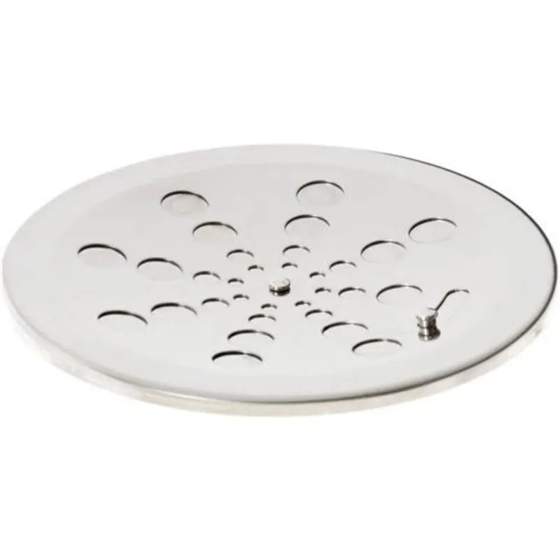 Grelha Aço Inox 15X15CM Redonda Sem Caixilho Perola