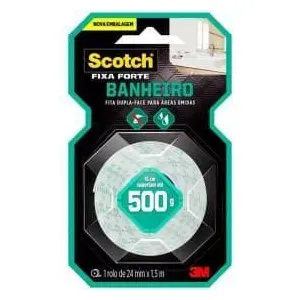 Fita Dupla Face Banheiro 24MMX1MT Fixa Forte Scotch