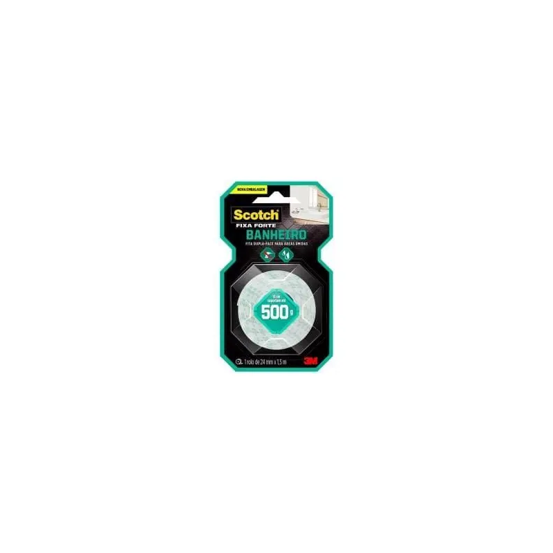 Fita Dupla Face Banheiro 24MMX1MT Fixa Forte Scotch