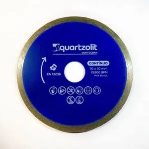 Disco de Corte Diamantado Contínuo Quartzolit