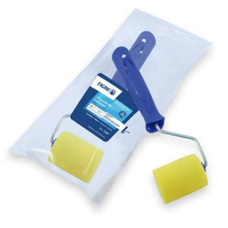 Rolo de Espuma 5CM Amarelo Com Cabo Tigre