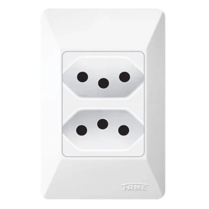 Sistema X 2 Tomadas Pad 2P+T 10A C/P Fame