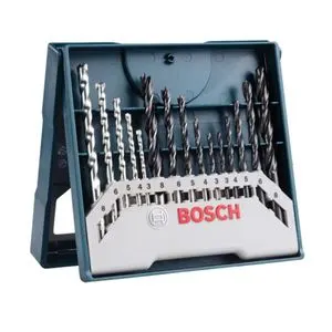 Jogo com 15 Brocas Madeira Aço e Parede Bosch
