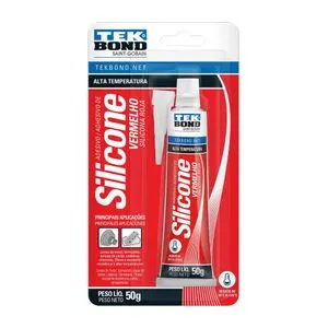 Silicone Alta Temperatura 50GR Vermelho Tekbond