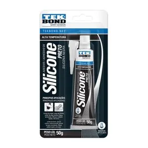 Silicone Alta Temperatura 50GR Preto Tekbond