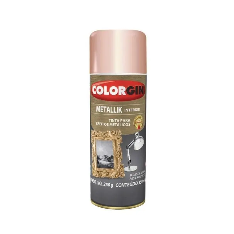 Tinta Spray Metallik Rose Gold 350ML Colorgin