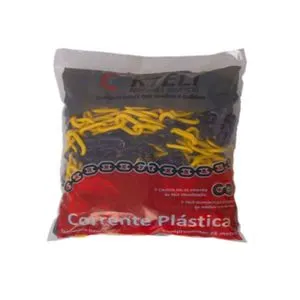 Corrente Plástica Amarela/Preta Kteli 25MT