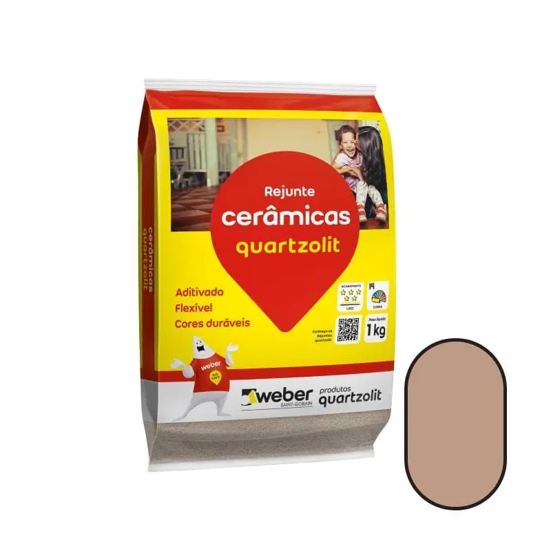 Rejunte para Cerâmicas Marrom Tabaco 1KG Quartzolit