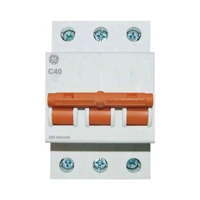 Disjuntor Tripolar DIN 40A Curva C GE