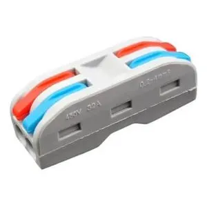 Conector Emenda Cinza 2 Entradas Tipo Wago