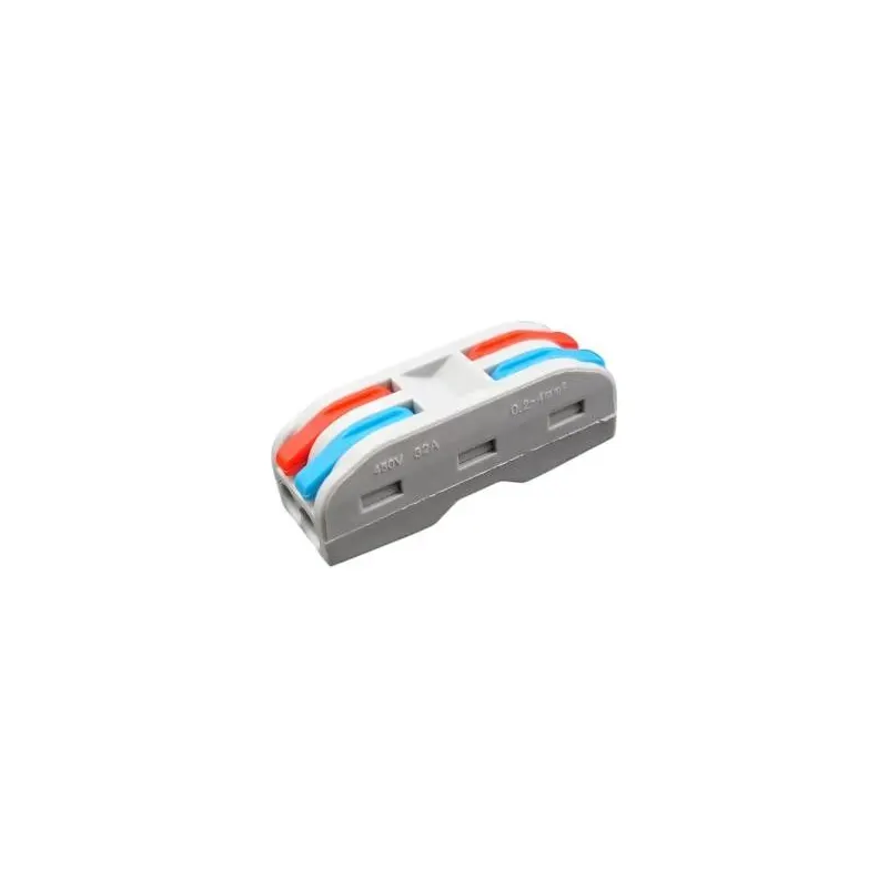 Conector Emenda Cinza 2 Entradas Tipo Wago