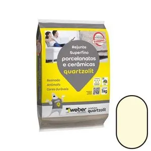 Rejunte para Porcelanatos Marfim 1kg Quartzolit