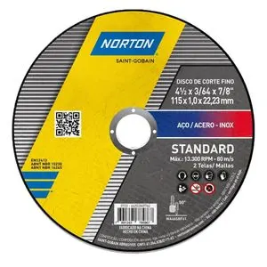 Disco de Corte Inox 4 1/2X1 Norton