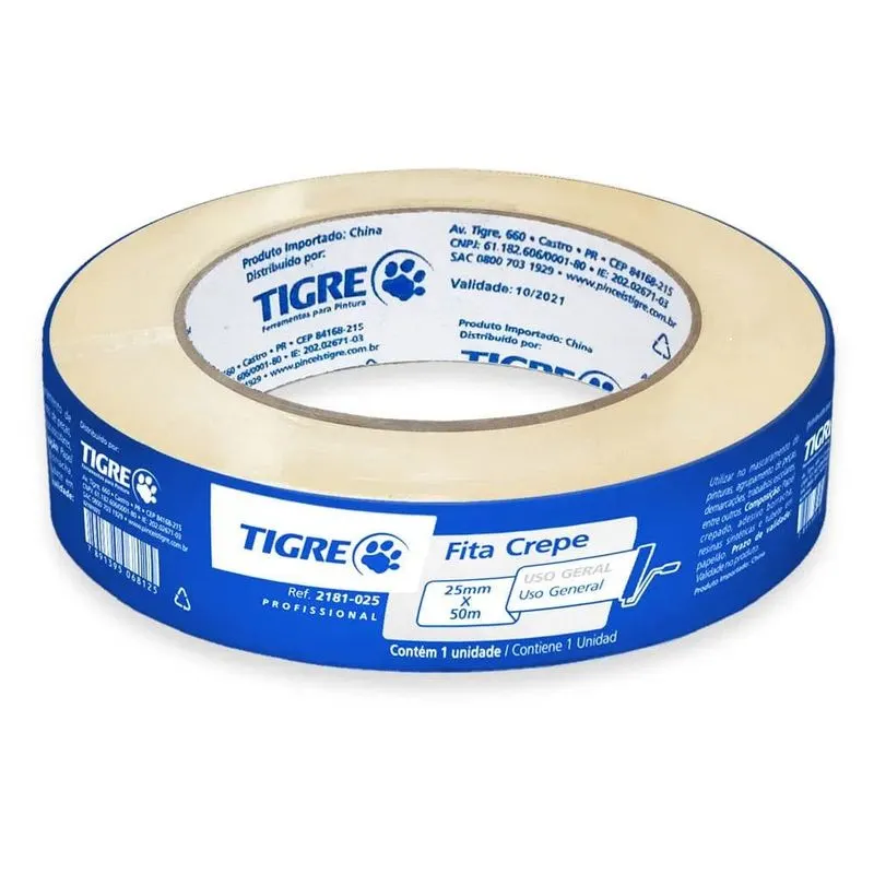 Fita Crepe 25MMX50MT Tigre
