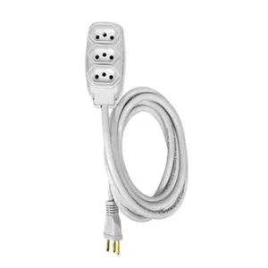 Extensão PP 3MT 20A 3P Branca 169997 Ilumi