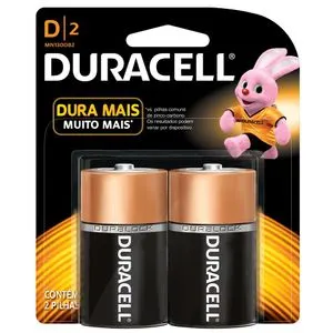 Pilha Alcalina D com 2 DURACELL