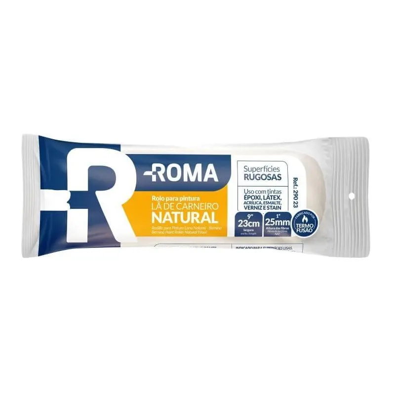 Rolo De Lã Natural 23 Cm 290-23 Roma
