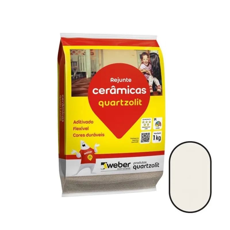 Rejunte para Cerâmicas Branco 1kg Quartzolit