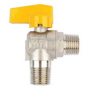 Registro de Esfera para Gás 90º 1/2" Macho Cromado