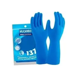 Luva Pvc Para Limpeza Azul G 137 Mucambo