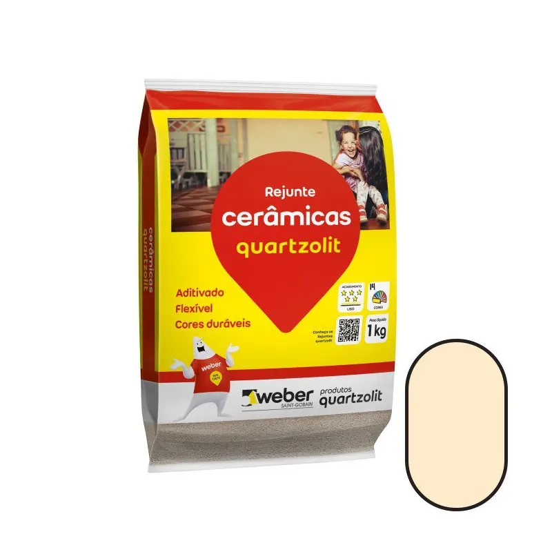 Rejunte para Cerâmicas Palha 1kg Quartzolit