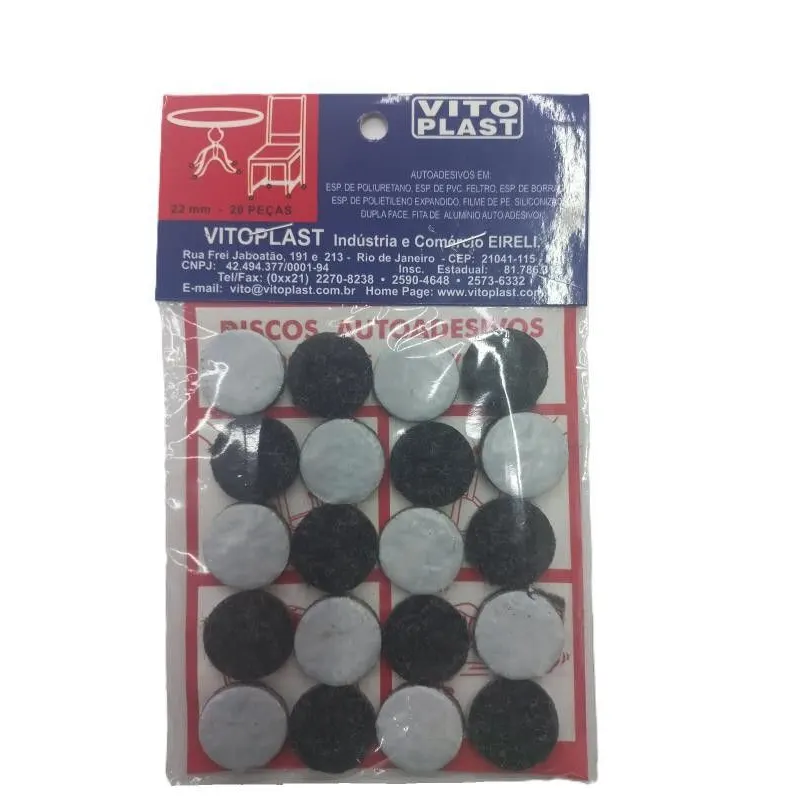 Protetor Feltro 22MM 20 Unidades Redondo Pequeno