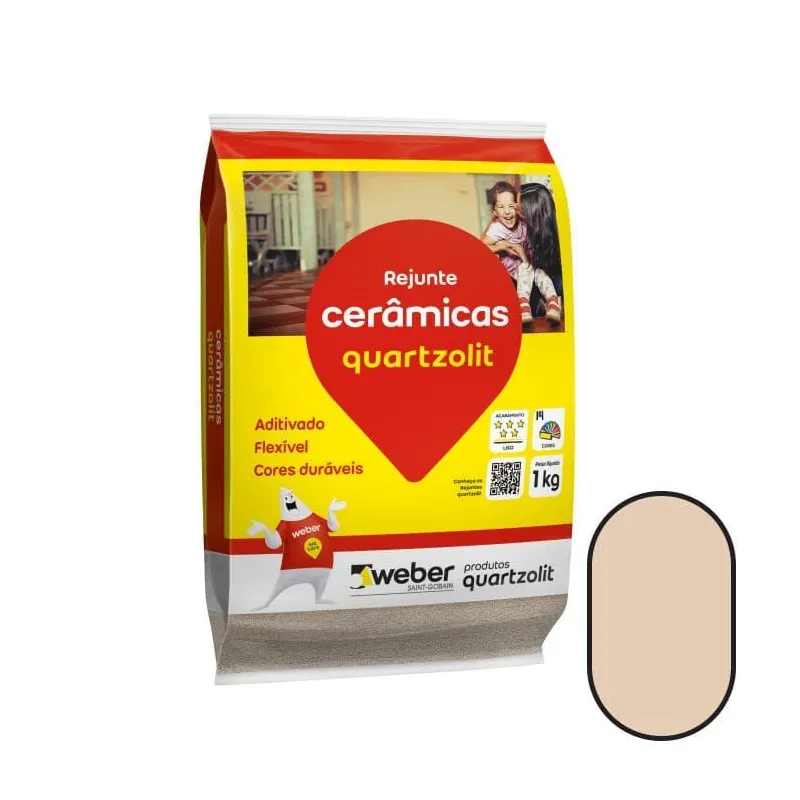 Rejunte para Cerâmicas Bege 1kg Quartzolit