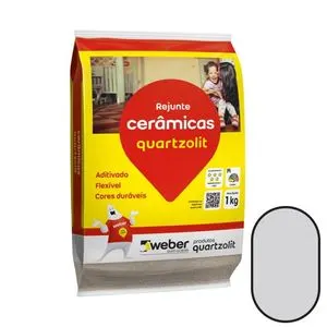 Rejunte para Cerâmicas Cinza Platina 1kg Quartzolit