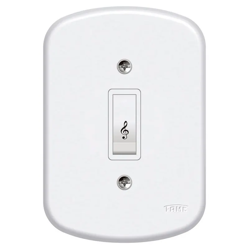 Placa com 1 Pulsador para Campainha Blanc Fame