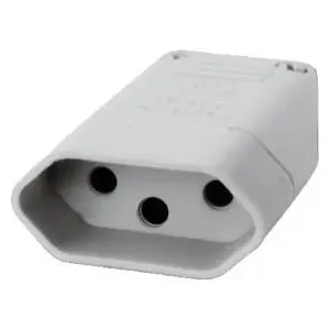 Pino Femea 2P+T Cinza 20A 250V Perlex