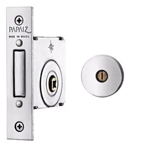 Fechadura Cromada 140 2 Voltas Papaiz