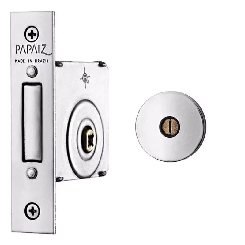 Fechadura Cromada 140 2 Voltas Papaiz