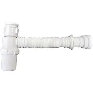 Sifão Sanfonado Universal Copo Branco 1