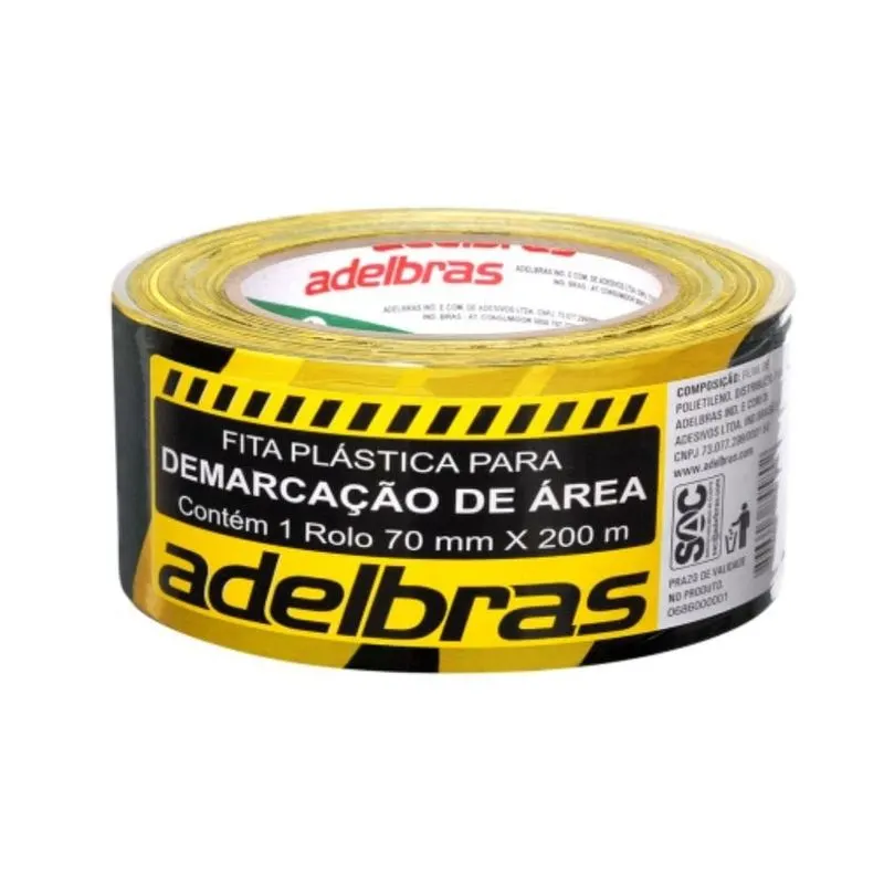 Fita Zebrada PR/AM 70X200M ADELBRAS