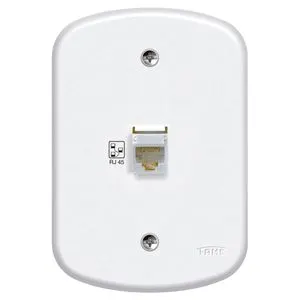 Placa com 1 Tomada RJ 45E 8 Vias Blanc Fame