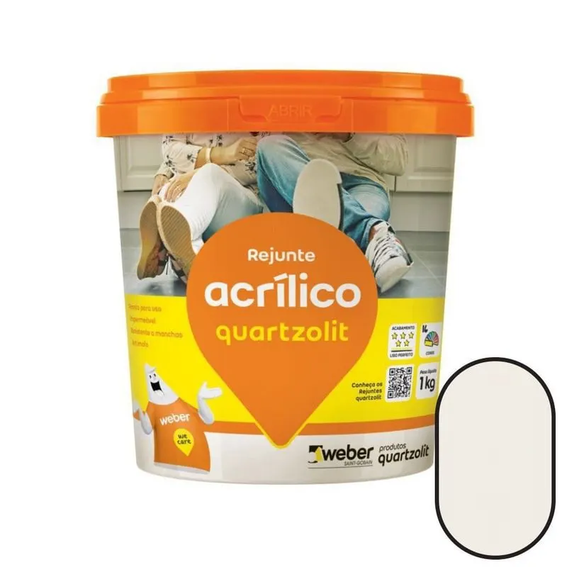 Rejunte Acrílico Branco 1kg Quartzolit