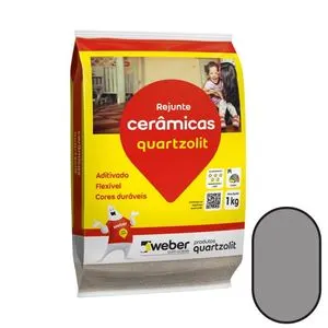 Rejunte para Cerâmicas Cinza Ártico 1kg Quartzolit