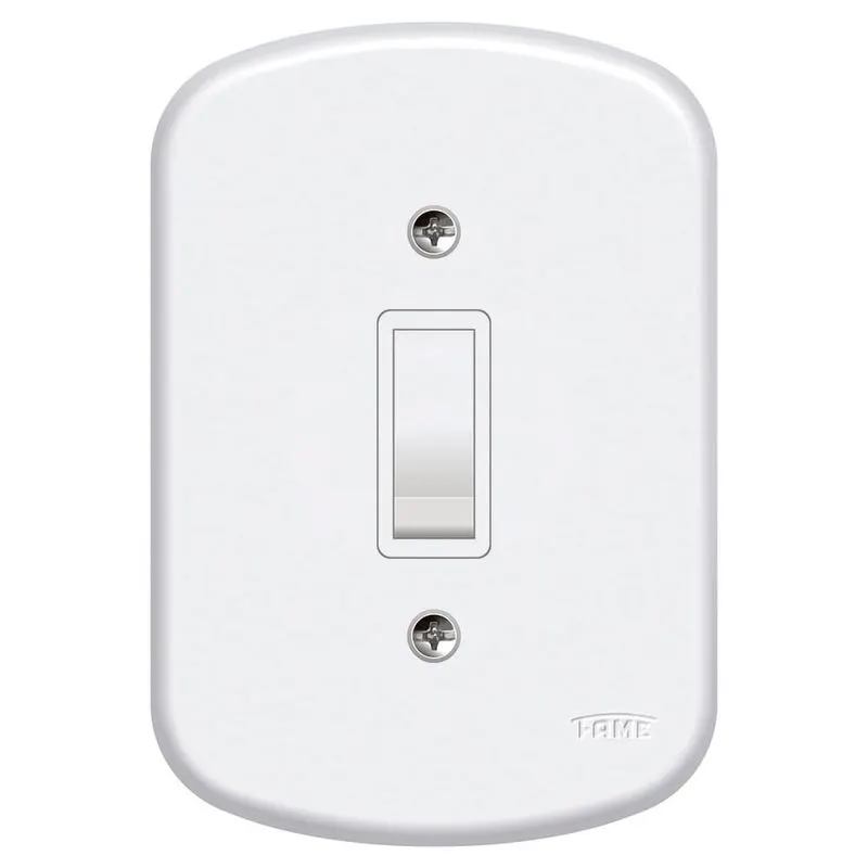 Placa com 1 Interruptor Simples Blanc Fame